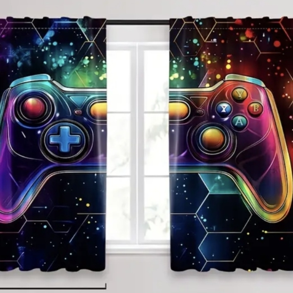 Colorful Gaming Controller Curtain - Picture 4 of 4
